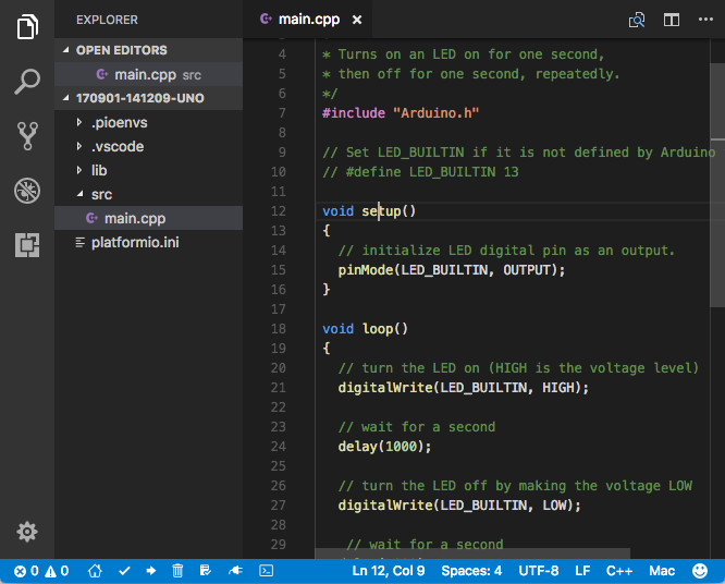 PlatformIO — production-grade development environment for embedded targets. CLI-first, IDE-agnostic, dependency-managed.
