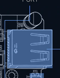 Figure 2 — 2 — The USB-A host port (board bottom) — the Linux-host expansion path the ESP32 siblings lack: plug in a monitor-mode USB Wi-Fi adapter, an RTL-SDR, a GPS dongle, or mass storage. Diagram…