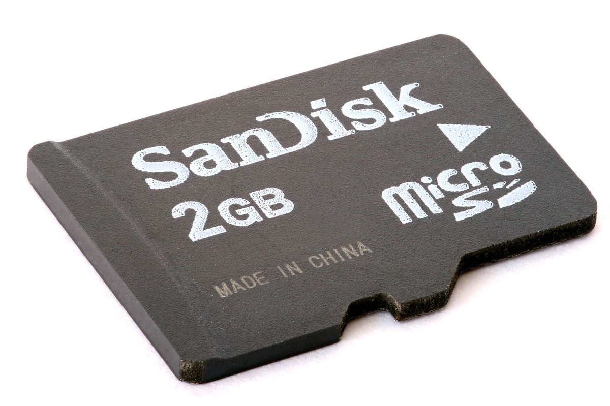 Figure 8.1 — The microSD card is the entire Mayhem update path: drop the correct .bin on the card's FAT32 root, reboot, and the PortaPack self-flashes. The same card holds I/Q captures and presets …