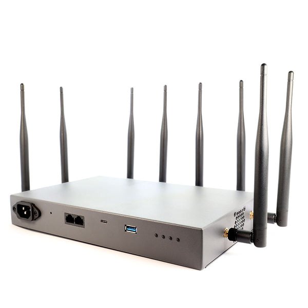 Figure 1.4 — The WiFi Pineapple Enterprise: the rack-mount flagship — quad-core ARM, a five-radio MIMO array, AC-powered. Photo: Hak5 (shop.hak5.org).